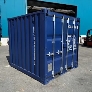 8ft shipping container one trip blue